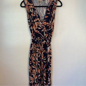 Banana Republic Navy and Orange Floral Dress